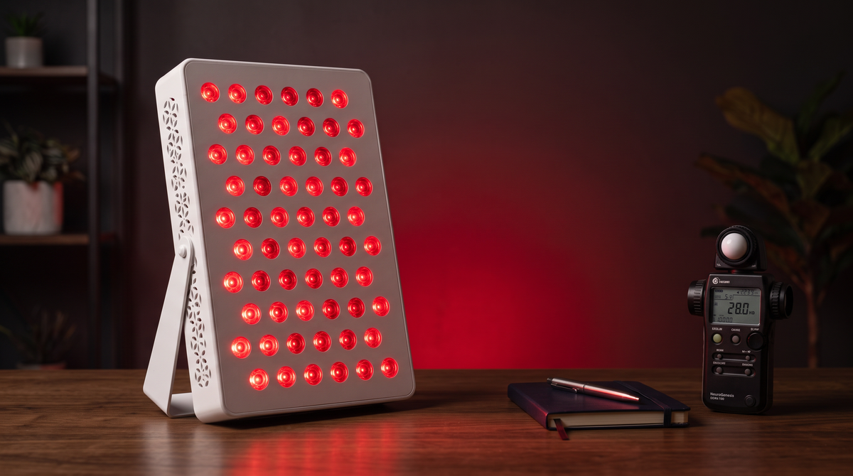 Cum alegi un panou red light therapy: iradianță, EMF, flicker