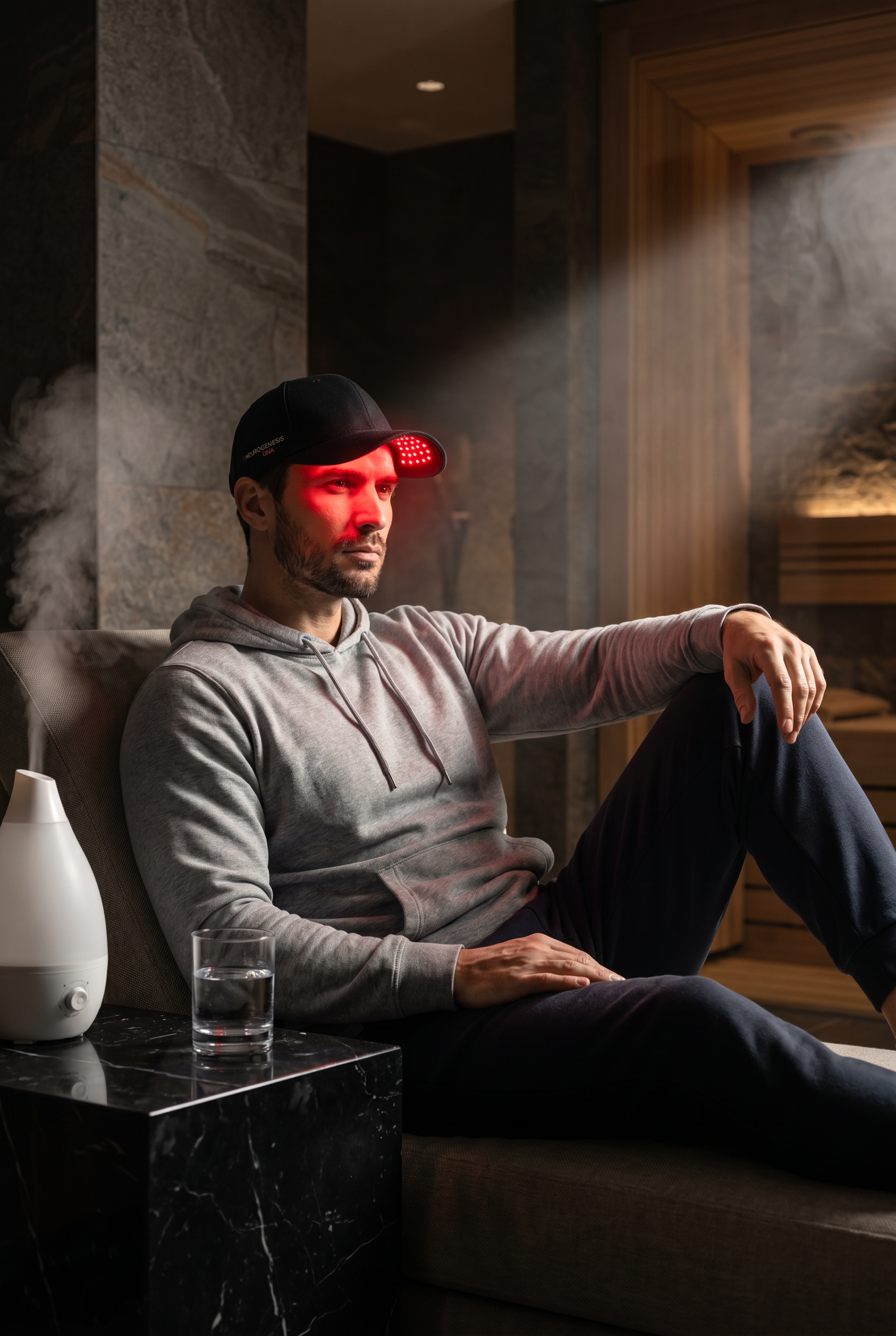 Cască Red Light Therapy, Creșterea Părului, 3 Lungimi de Undă, 56 LED