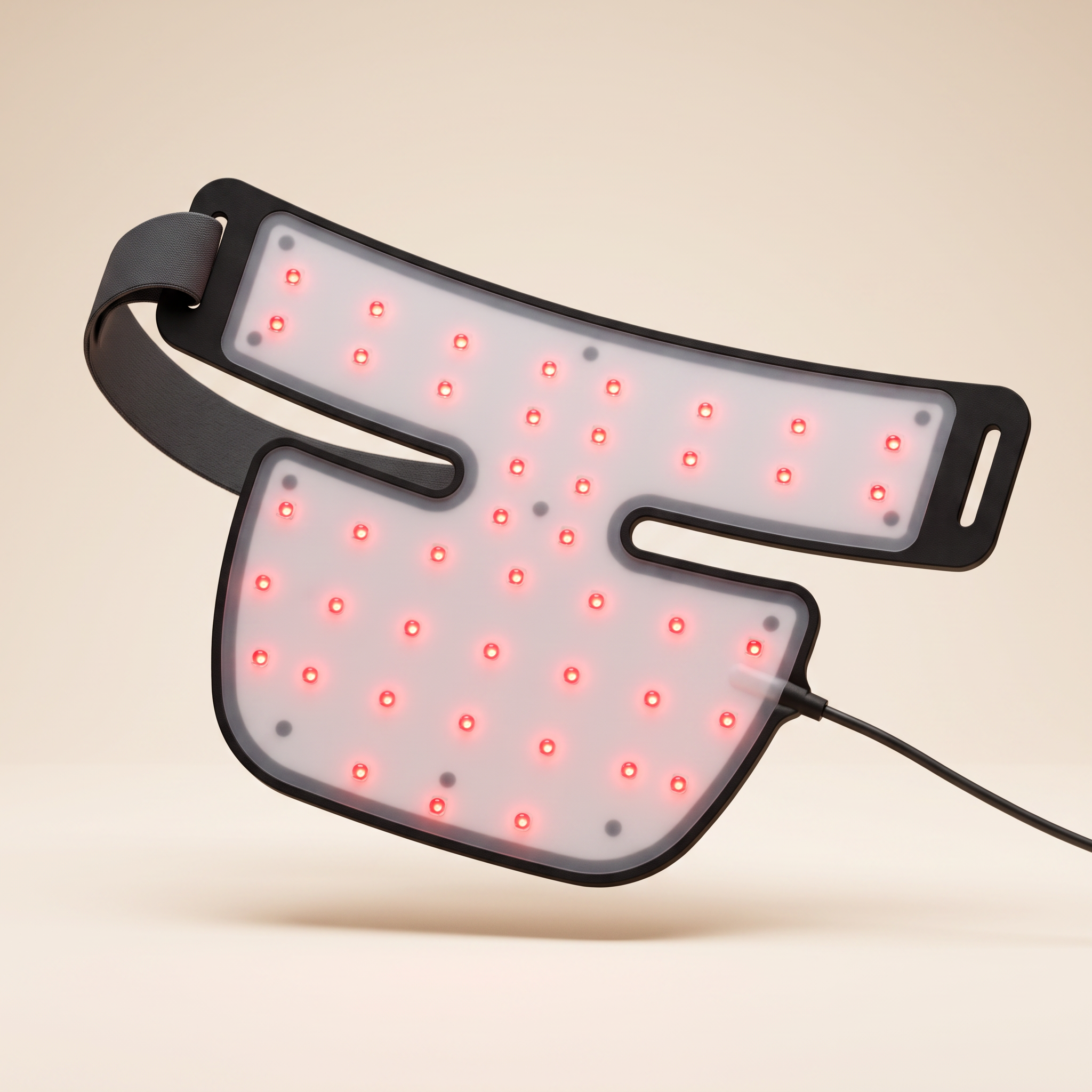 Mască LED Beauty pentru Gât și Decolteu, 4 Lumini & NIR Infrared | 44 LED-uri