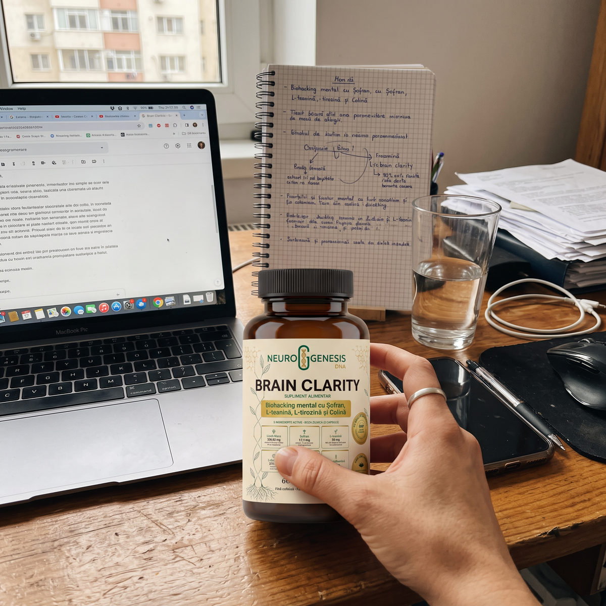 Supliment Brain Clarity NeuroGenesis DNA pentru claritate mentală