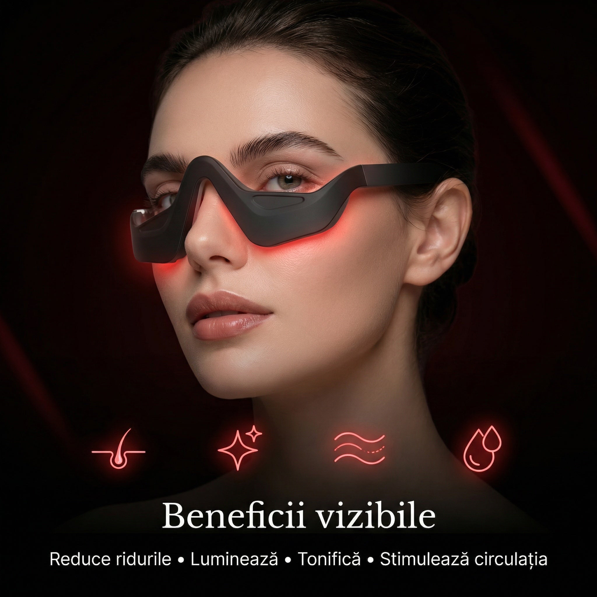 Red Light Therapy and Microcurrent Glasses for the Eye Area