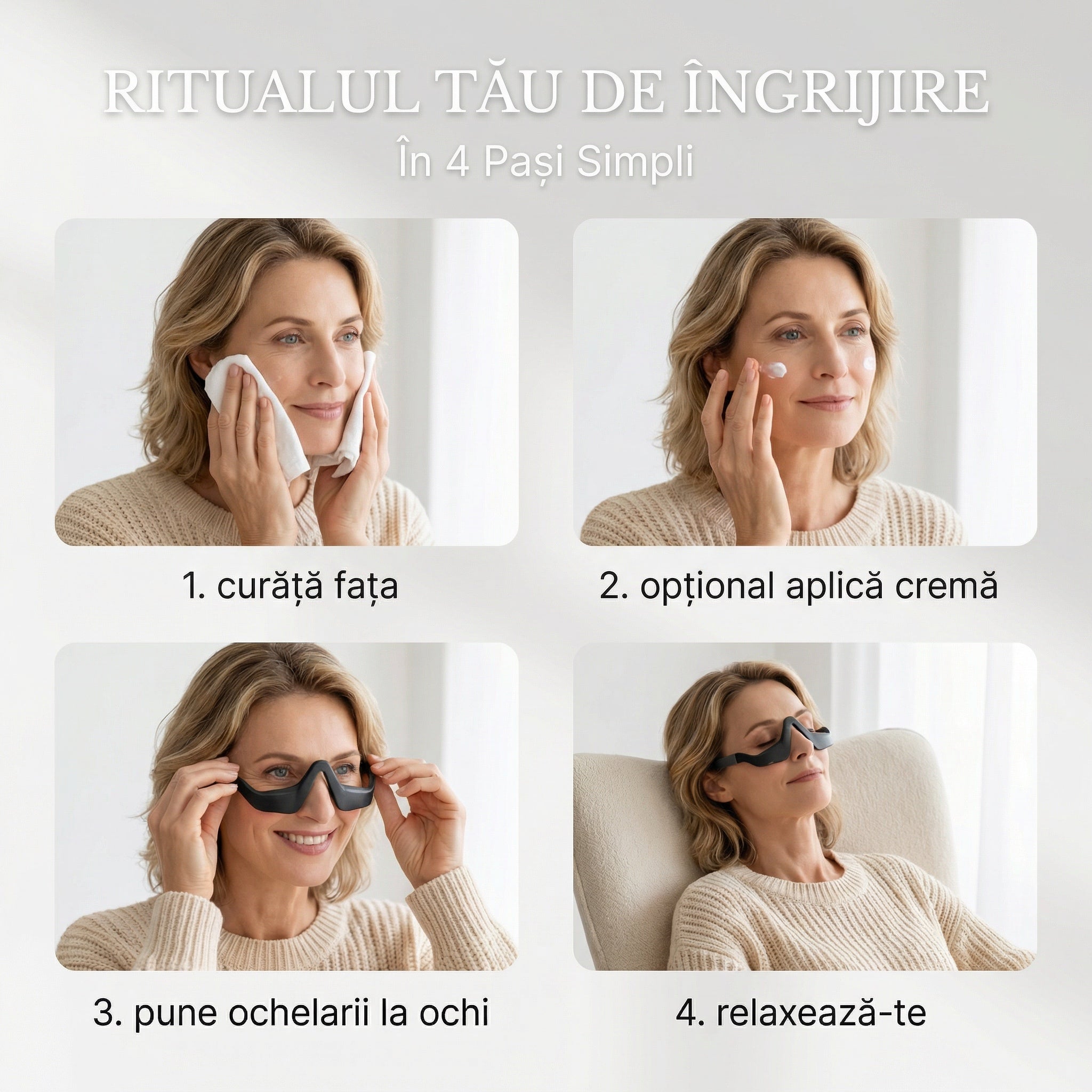Red Light Therapy and Microcurrent Glasses for the Eye Area
