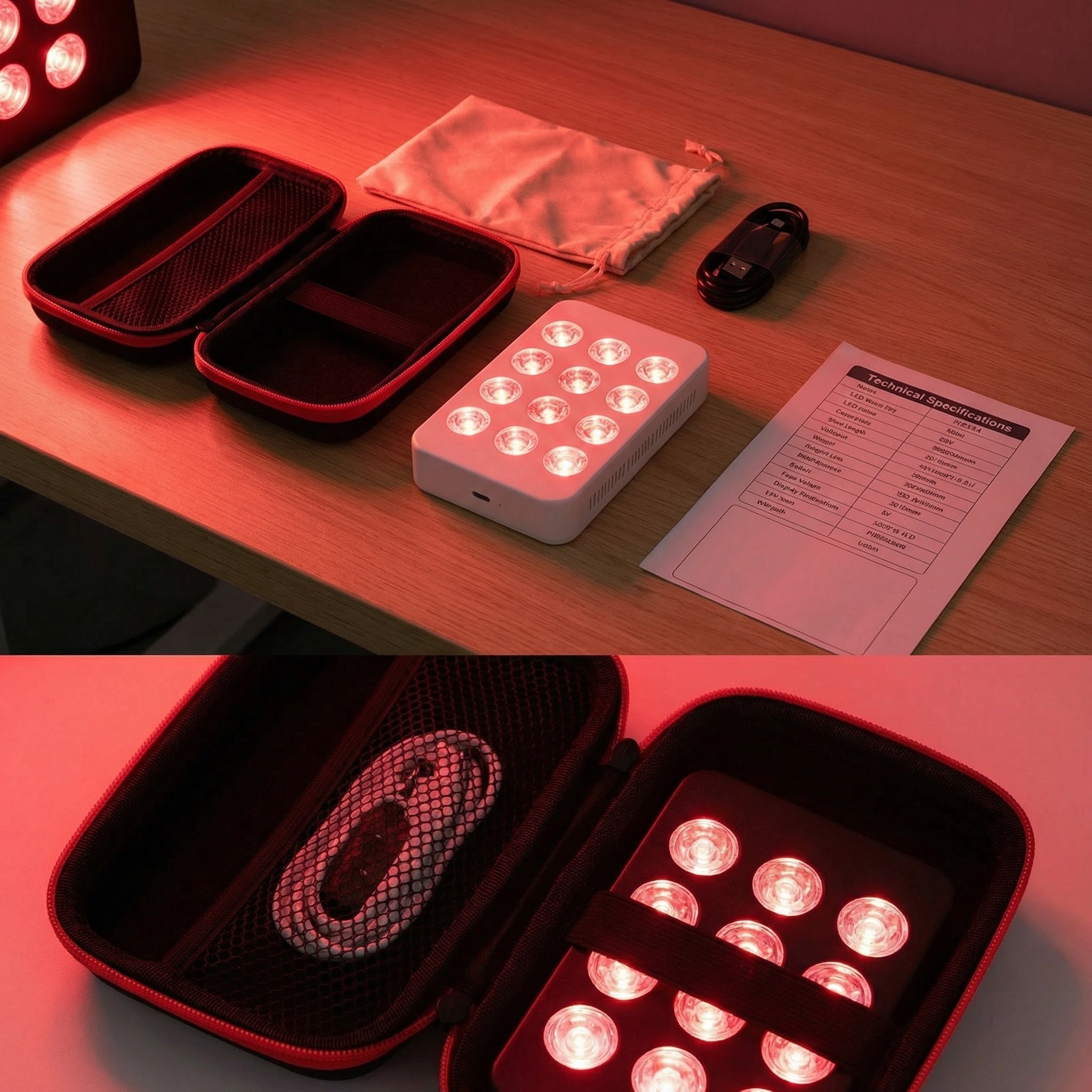 Red Light Therapy & NIR NeuroGenesis CORE MINI 60 Portable Device | LED 12 | 13 cm