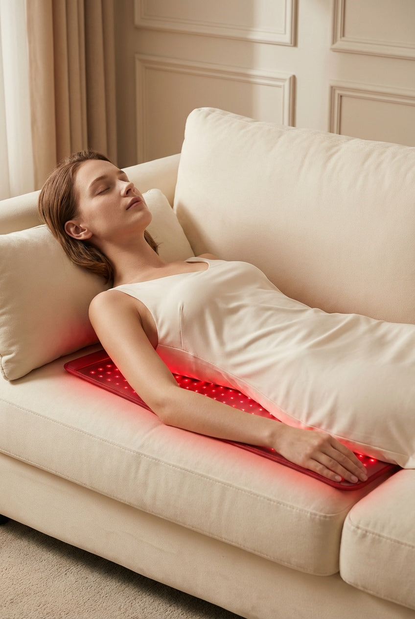 8-in-1 Red Light Therapy Lamp, 660nm/850NIR Light, 120 LEDs