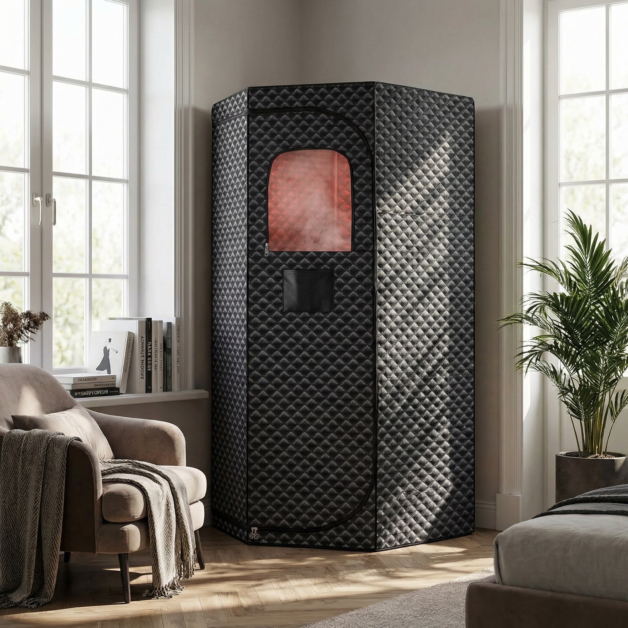 Portable Red Light Therapy & Relaxation Steam Sauna for Home