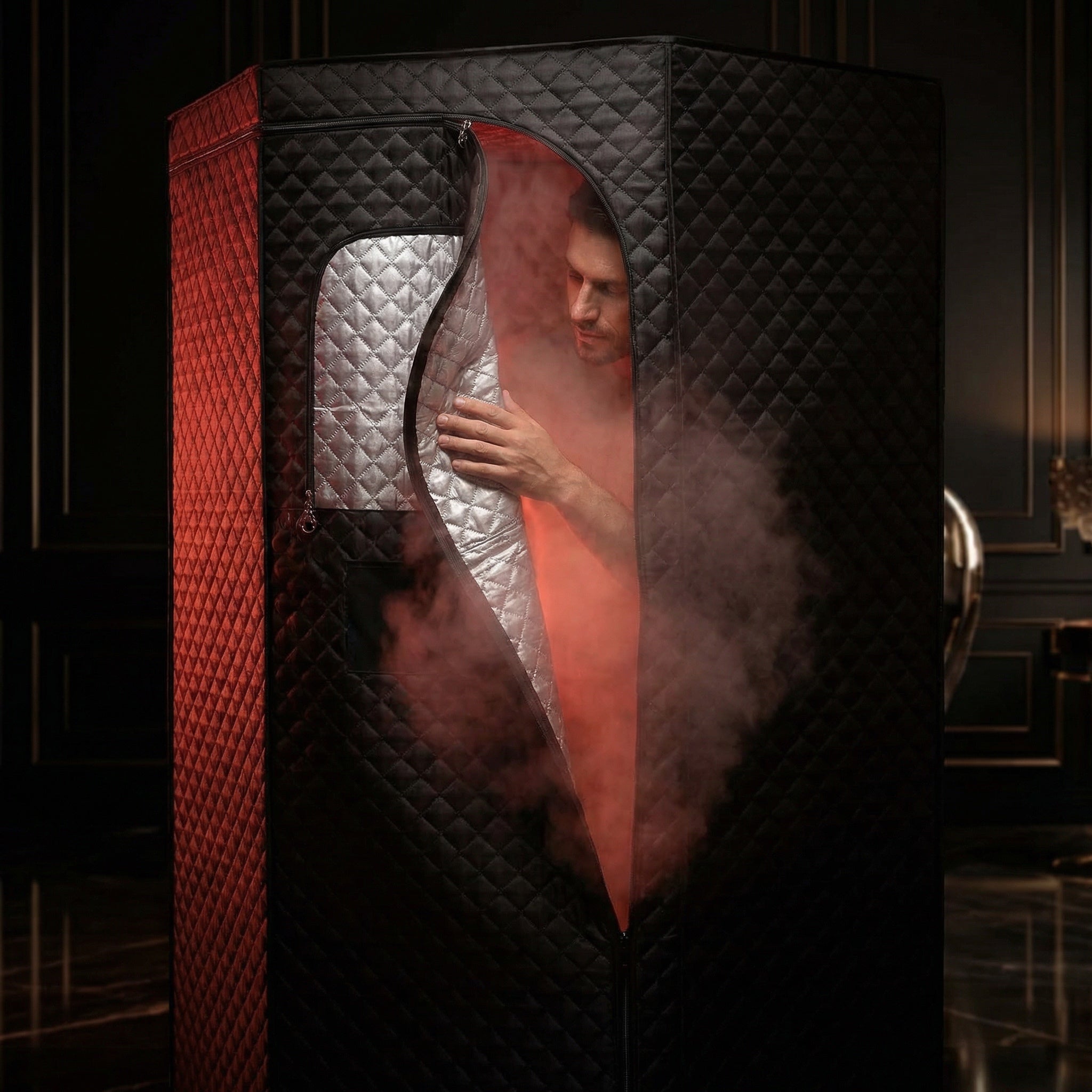 Portable Red Light Therapy & Relaxation Steam Sauna for Home