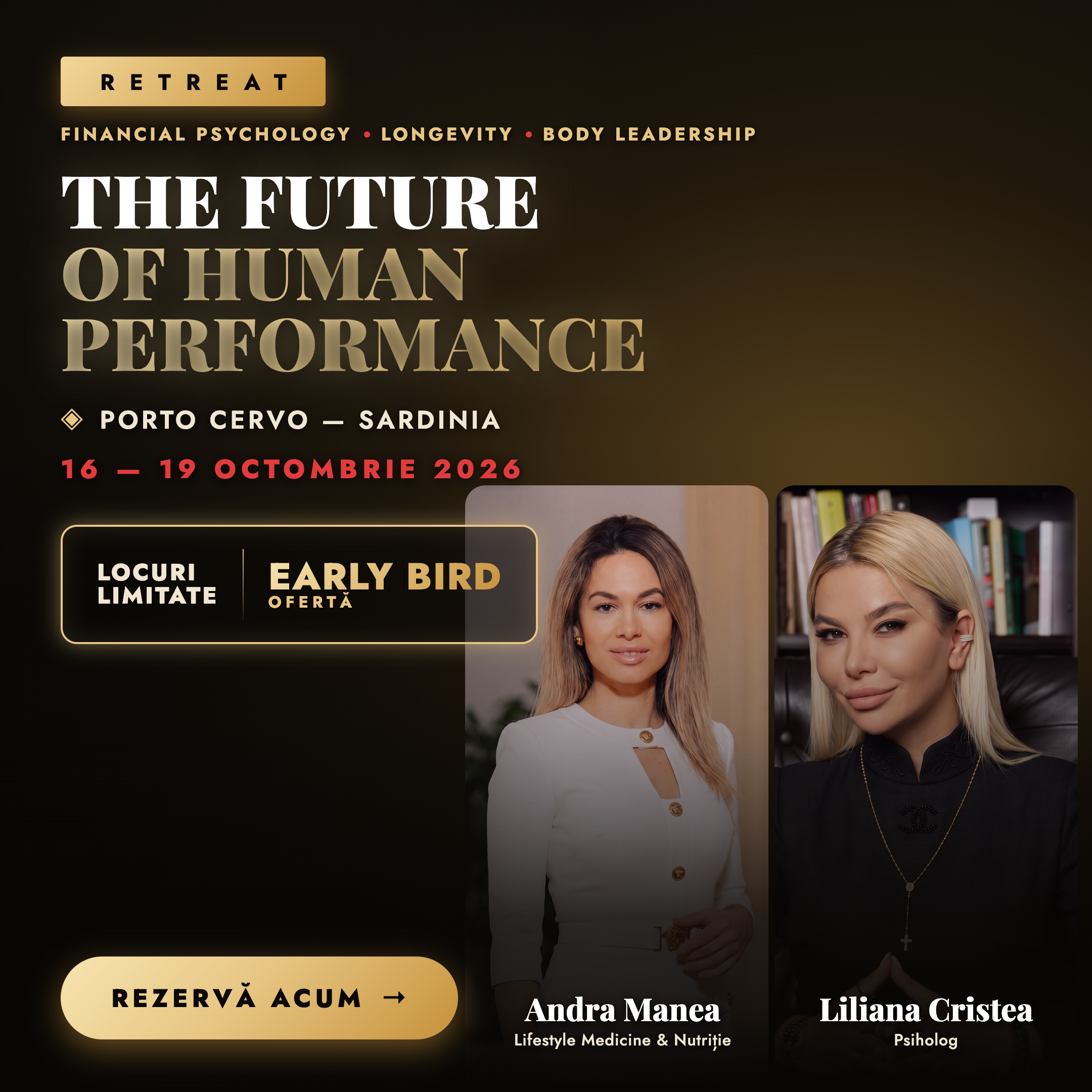 Retreat October 16-19, 2026 The Future Of Human Performance