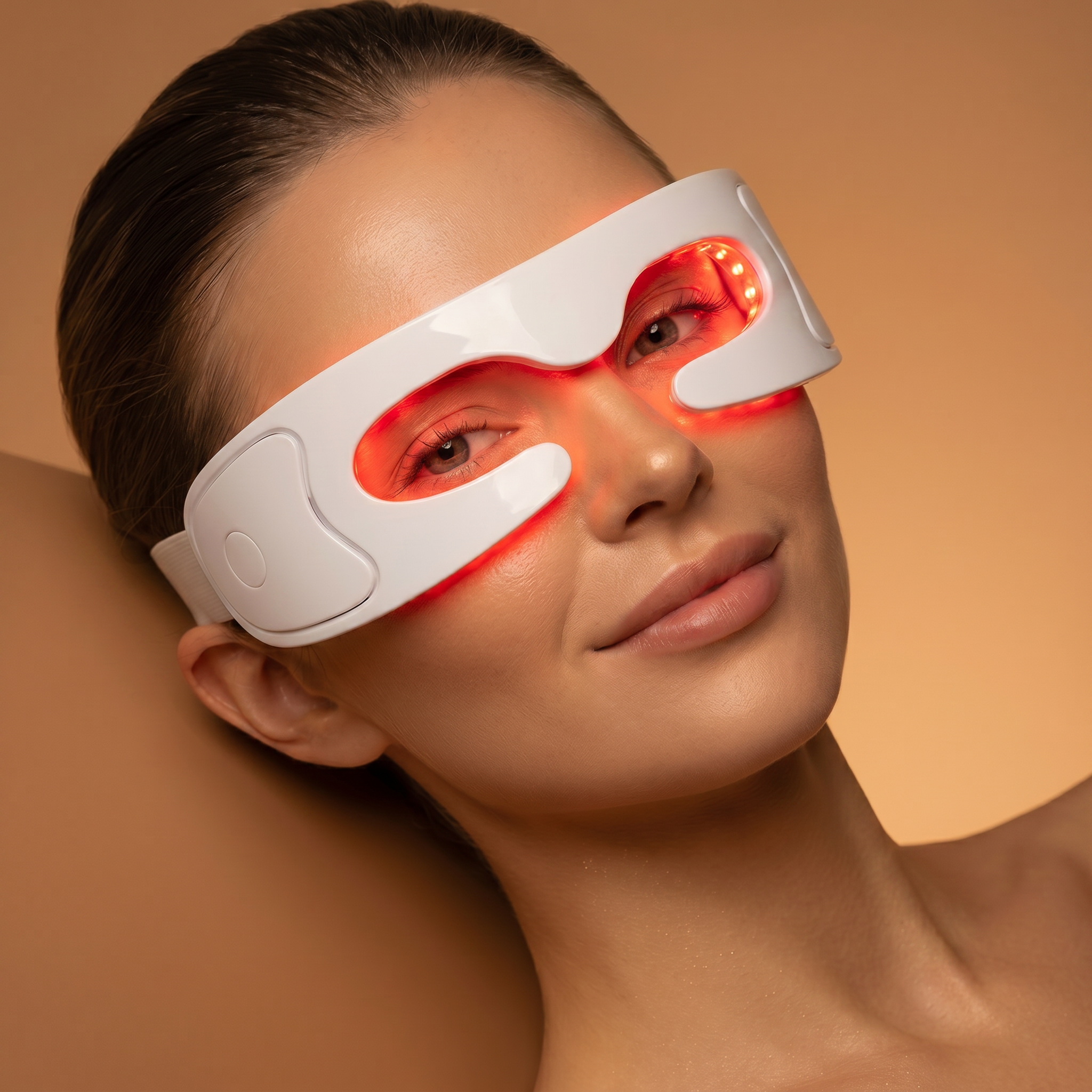 Red Light Therapy and Massage Glasses for Lower and Upper Eye Area