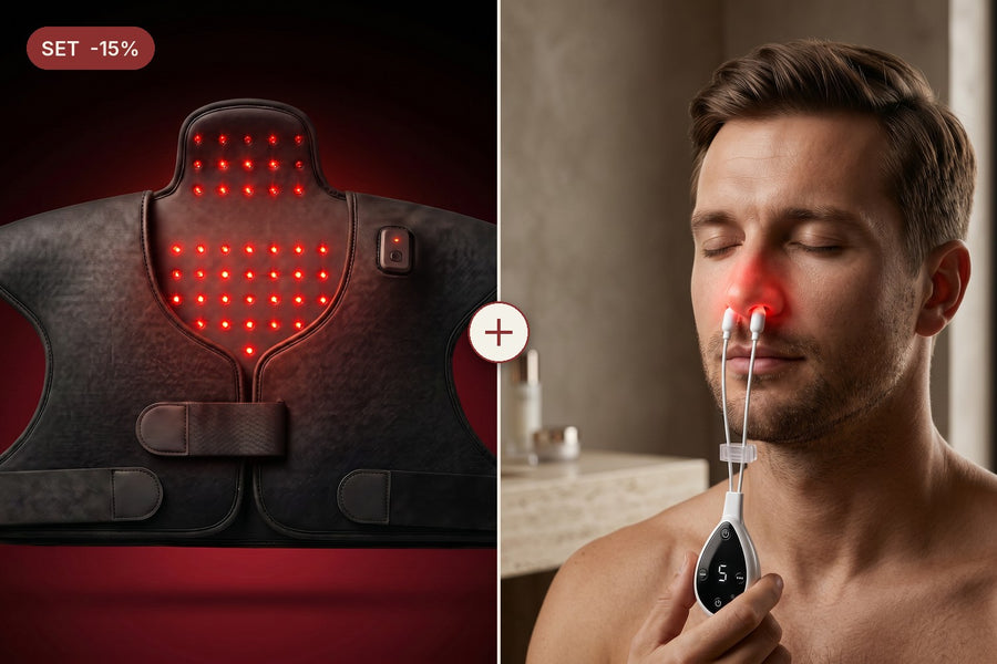 Duo Relax e Sonno | Gilet Red Light Therapy + Dispositivo Naso e Orecchie